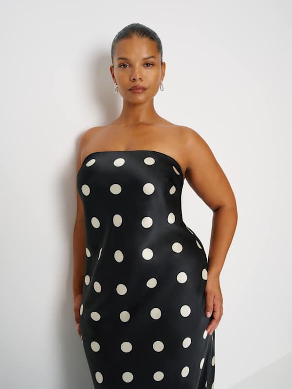 Oren Silk Dress Es - Moon Dot