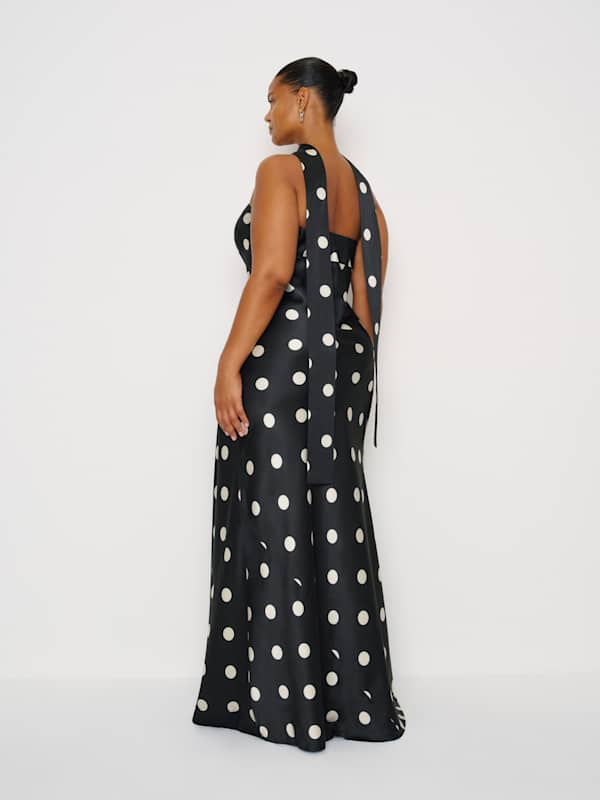 Oren Silk Dress Es - Moon Dot