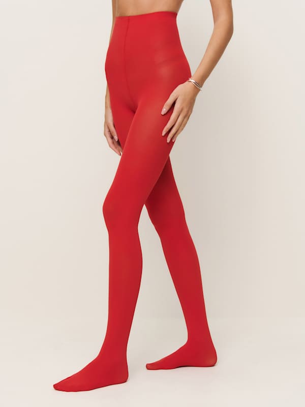 Swedish Stockings Olivia Premium Tights - Sharp Red