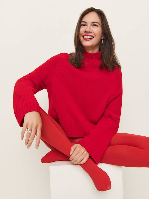 Swedish Stockings Olivia Premium Tights - Sharp Red