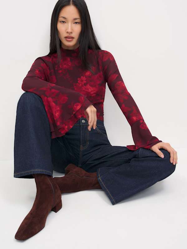 Rosina Ankle Boot - Espresso Stretch Suede