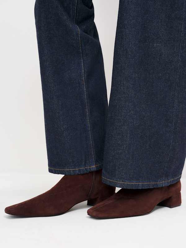 Rosina Ankle Boot - Espresso Stretch Suede