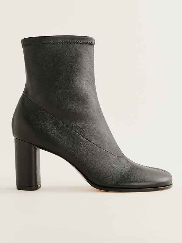 Presley Ankle Boot - Black Stretch Leather