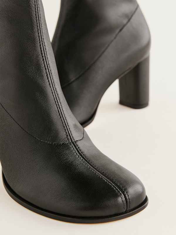 Presley Ankle Boot - Black Stretch Leather