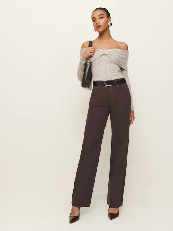 Florie Twist Front Sweater - Barley