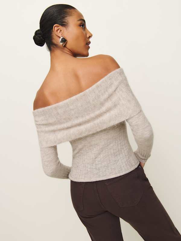 Florie Twist Front Sweater - Barley