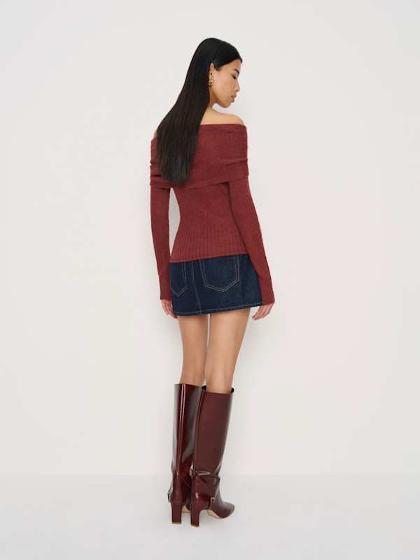 Florie Twist Front Sweater - Chianti