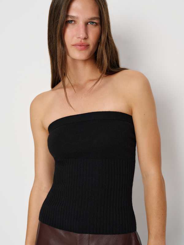 Clarissa Cashmere Faux Fur Bolero Set - Black