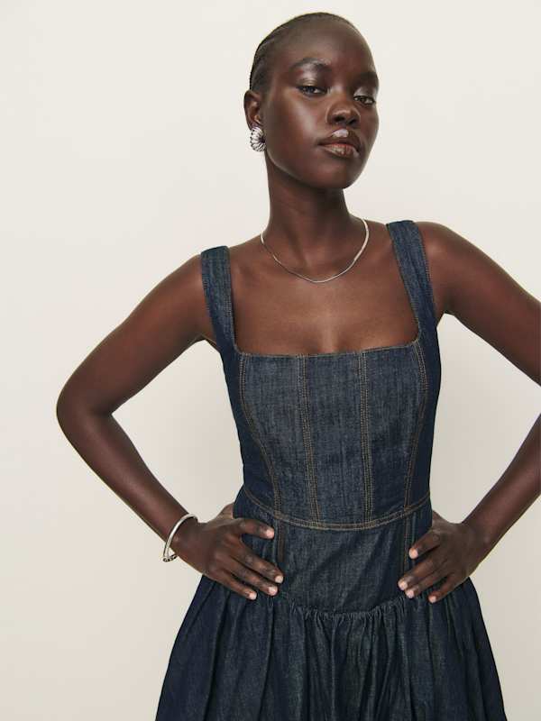 Delia Denim Mini Dress - Liffey