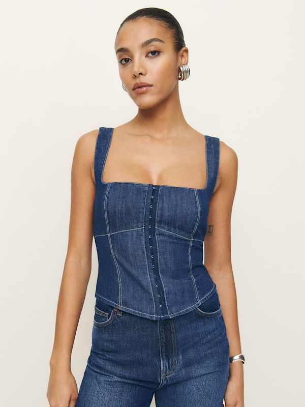 Tagliatelle Denim Top - Ellis