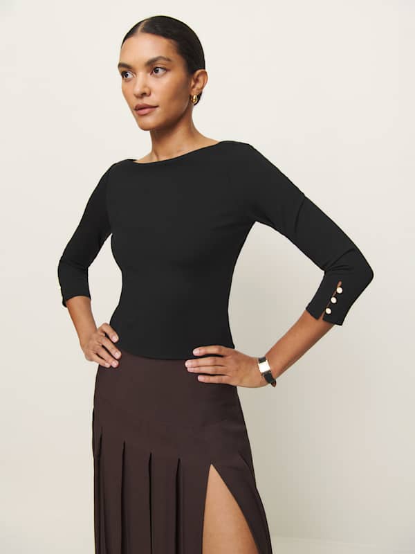 Jalen Knit Top - Black