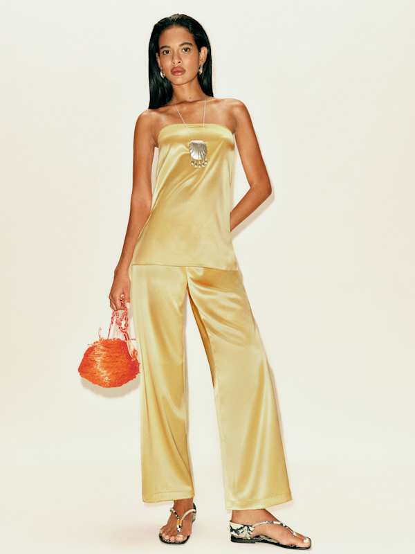 Alleia Satin Two Piece - Sunshine