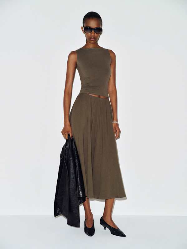 Esti Knit Skirt - Pine Tree