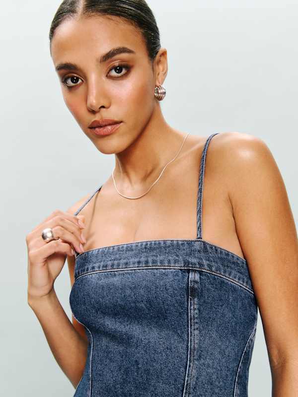 Elma Denim Mini Dress - Monterey