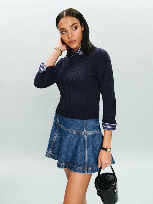 Bentley Denim Mini Skirt - Cleary