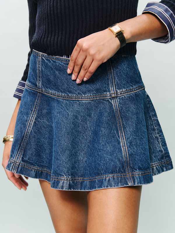 Bentley Denim Mini Skirt - Cleary