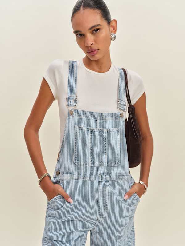 Arlo Denim Overalls - Island Stripe