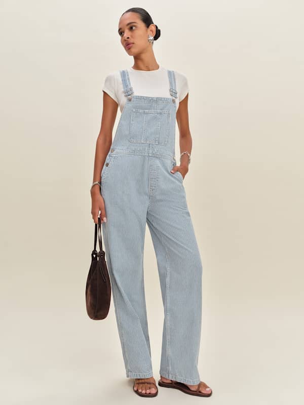 Arlo Denim Overalls - Island Stripe