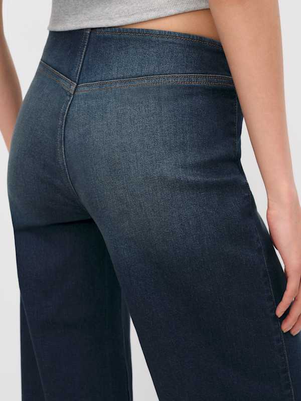 Greta Super Stretch Low Rise Wide Leg Jeans - Marella Zipper