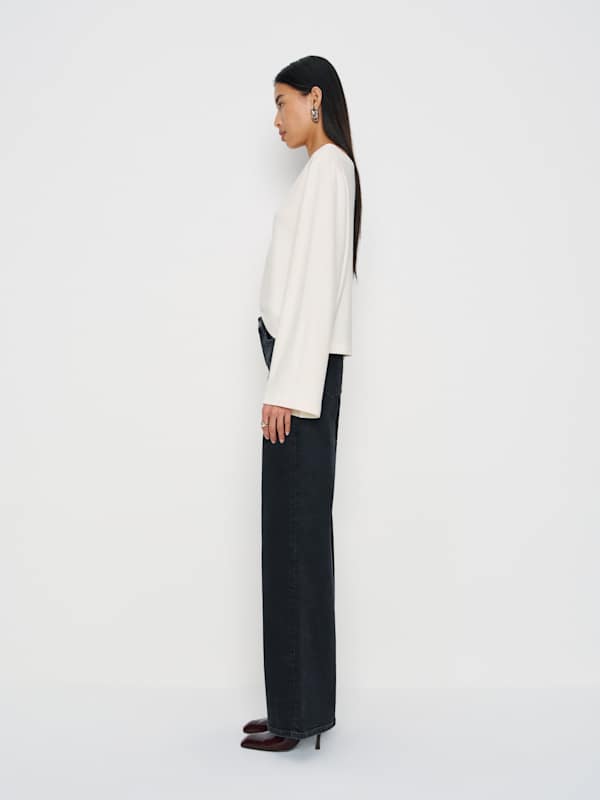 Greta Super Stretch Low Rise Wide Leg Jeans - Volta