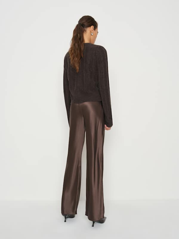 Hannah Crew Cardigan - Espresso