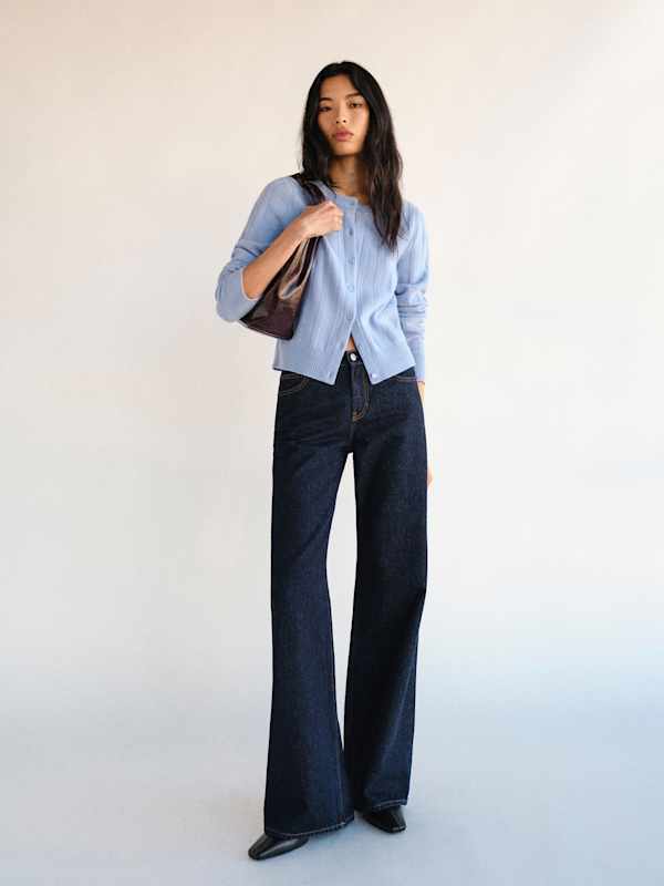 Hannah Crew Cardigan - Ice Water