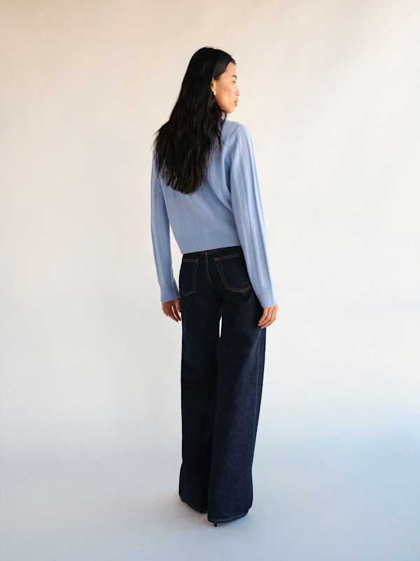 Hannah Crew Cardigan - Ice Water