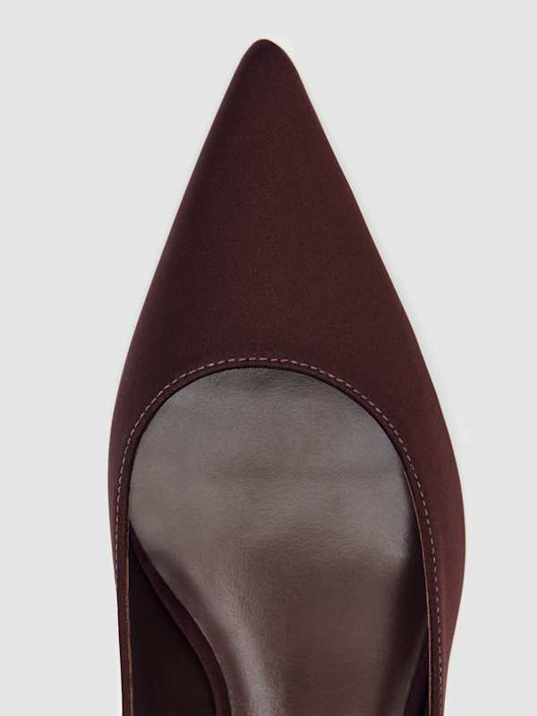 Wrenley Heeled Slingback - Cafe Satin