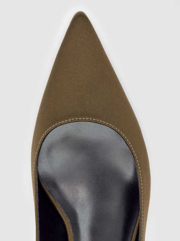 Wrenley Heeled Slingback - Pickle Satin