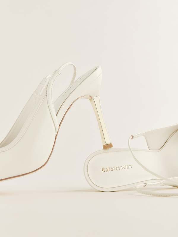 Paris Heeled Pump - Almond Leather