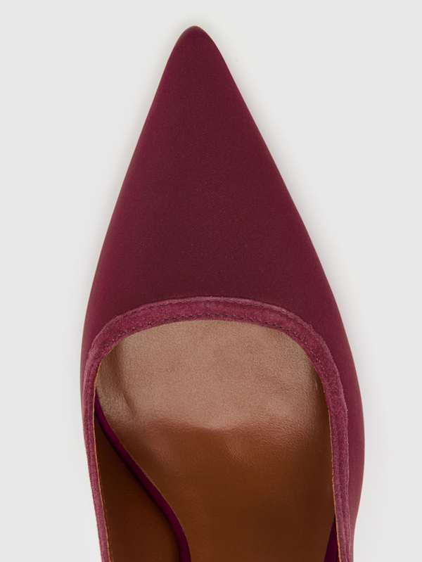 Paris Heeled Pump - Dark Cherry Satin