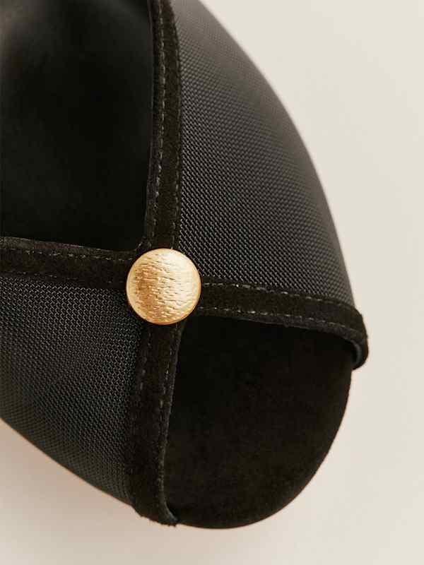 Paula Heeled Sandal - Black Mesh