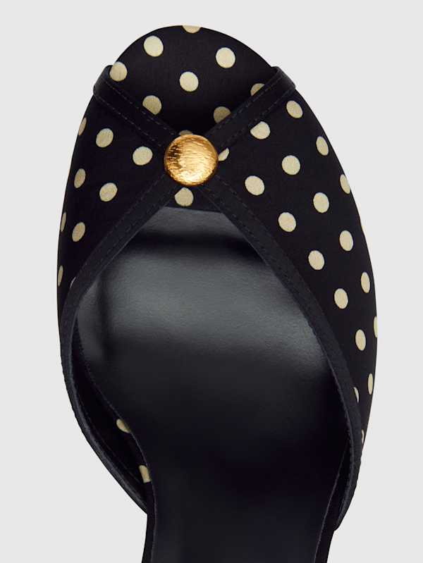 Paula Heeled Sandal - Polka Dot Satin