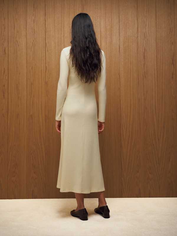 Cory Knit Dress - Custard