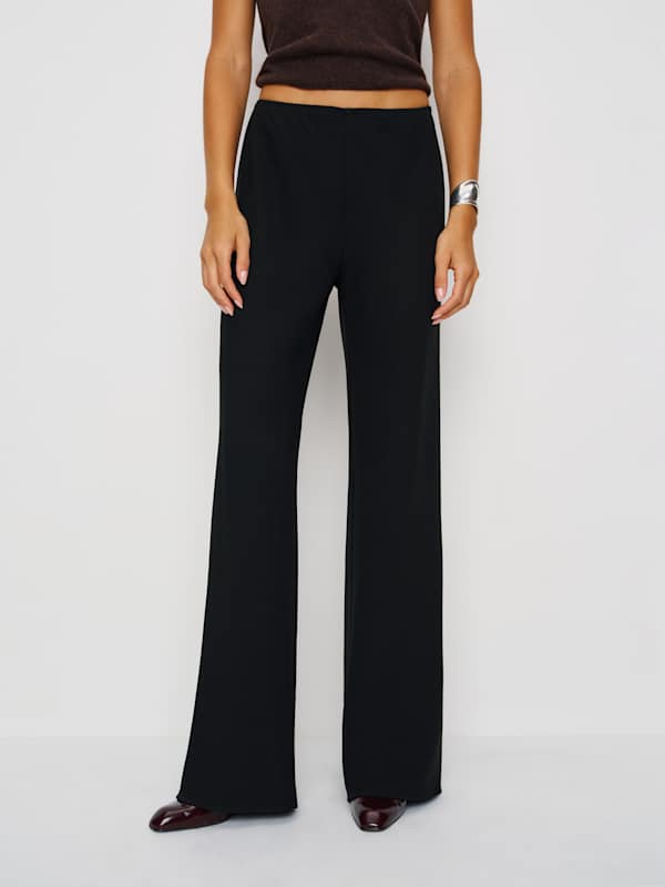 Gale Mid Rise Bias Pant - Black
