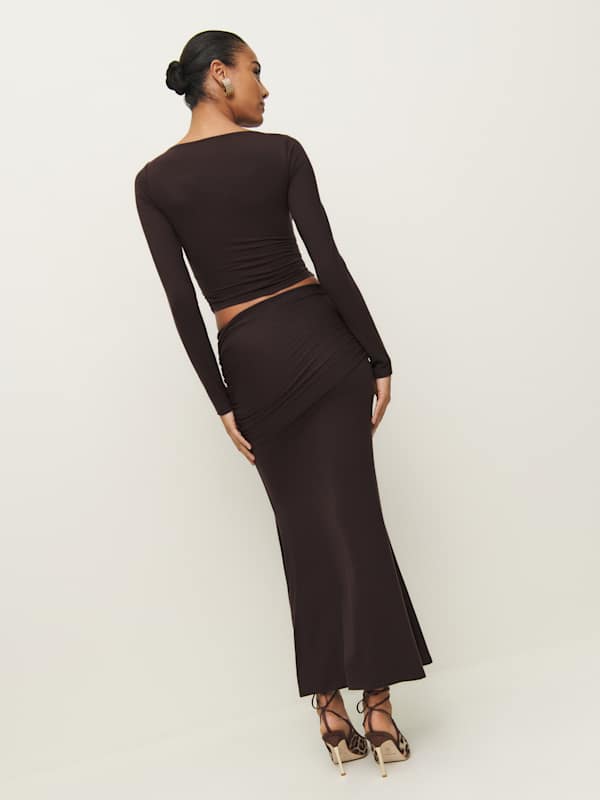 Emi Knit Two Piece - Black Currant