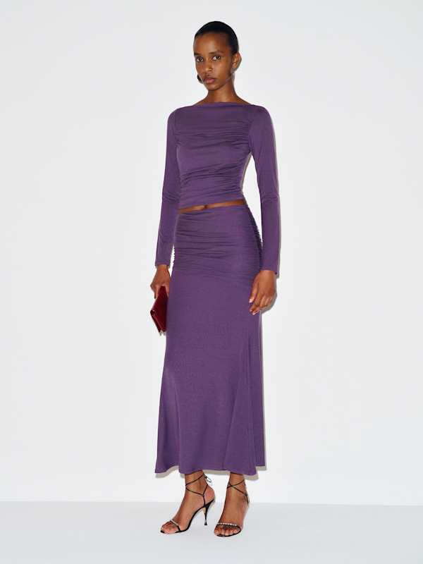 Emi Knit Two Piece - Crushed Violet