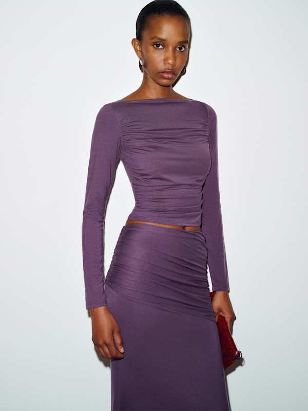 Emi Knit Two Piece - Crushed Violet