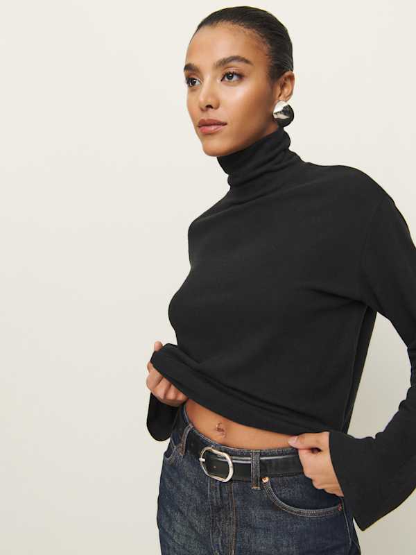 Anya Knit Top - Black