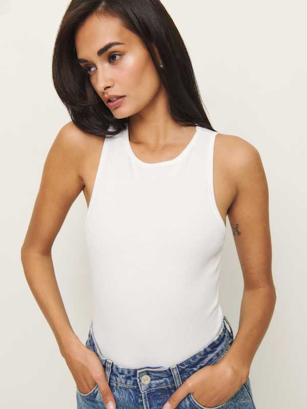 Leni Knit Bodysuit - White