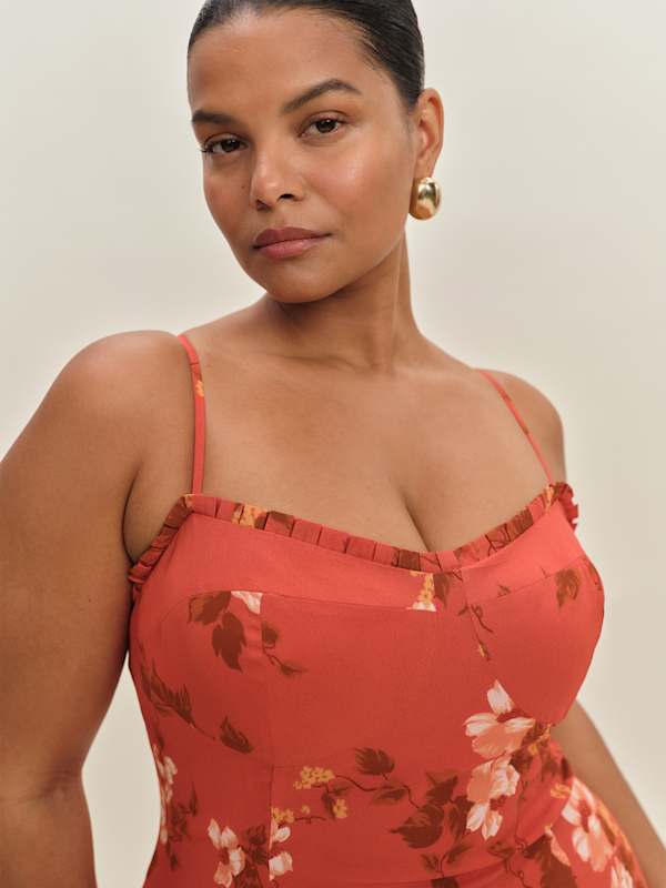 Aiko Dress Es - Coral Bloom