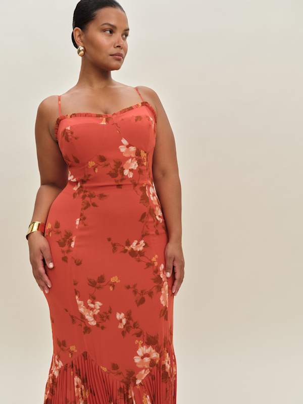 Aiko Dress Es - Coral Bloom