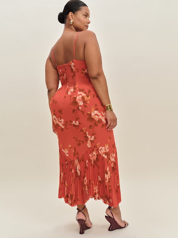 Aiko Dress Es - Coral Bloom