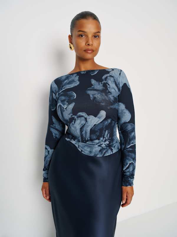 Wiley Knit Top Es - Midnight Rose