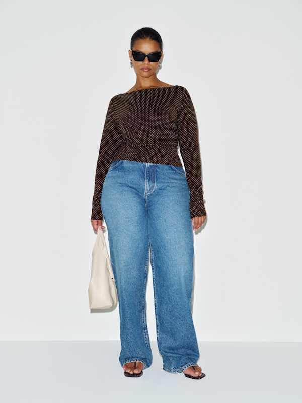 Wiley Knit Top Es - Pin Dot