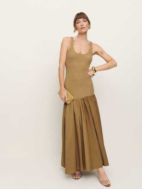Kella Knit Dress - Gold