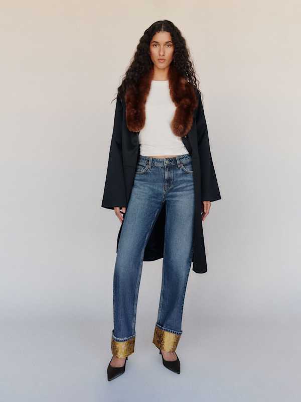 Charlee Low Rise Straight Leg Jeans - Maggiore Jacquard