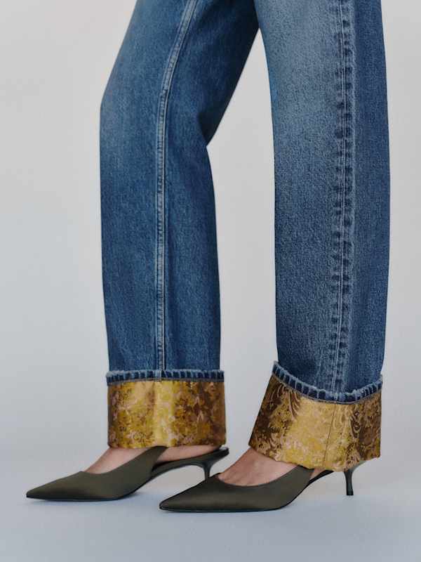 Charlee Low Rise Straight Leg Jeans - Maggiore Jacquard