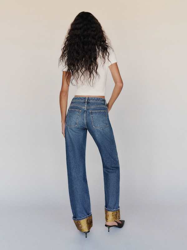 Charlee Low Rise Straight Leg Jeans - Maggiore Jacquard