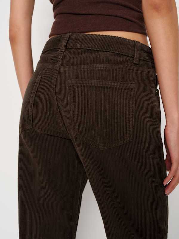 Charlee Low Rise Straight Leg Jeans - Mole Corduroy